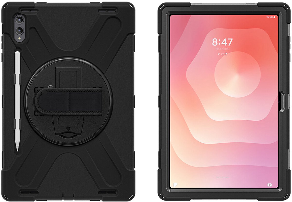 4Smarts Rugged Case Grip Custodia Samsung Galaxy Tab S11 Ultra Nero Funzione stand 541768