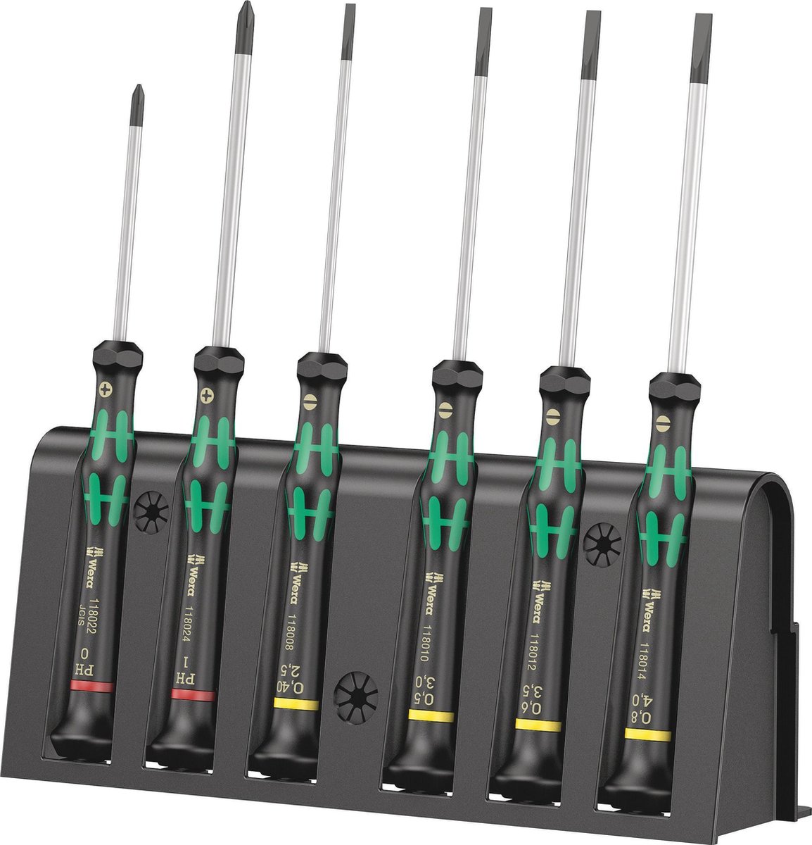 Wera 2035/6 B Elettronica e meccanica di precisione Kit cacciaviti 6 parti Taglio, Croce Phillips