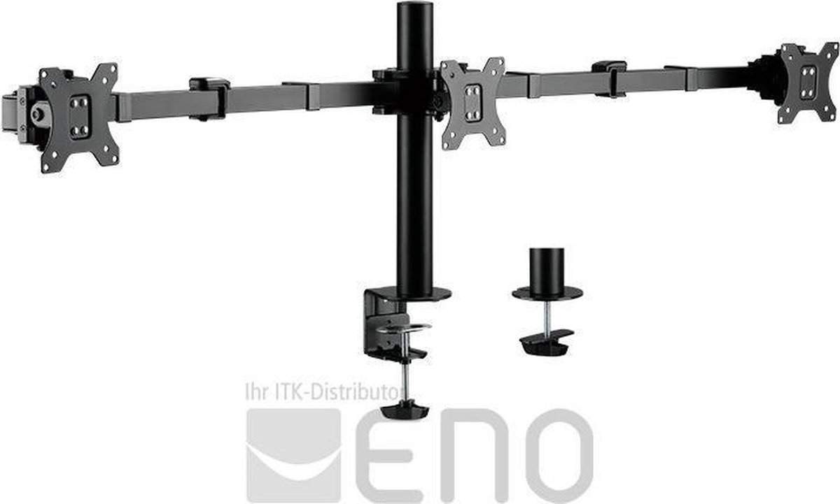 LogiLink Triple monitor mount 17-27" arm length: adjustable