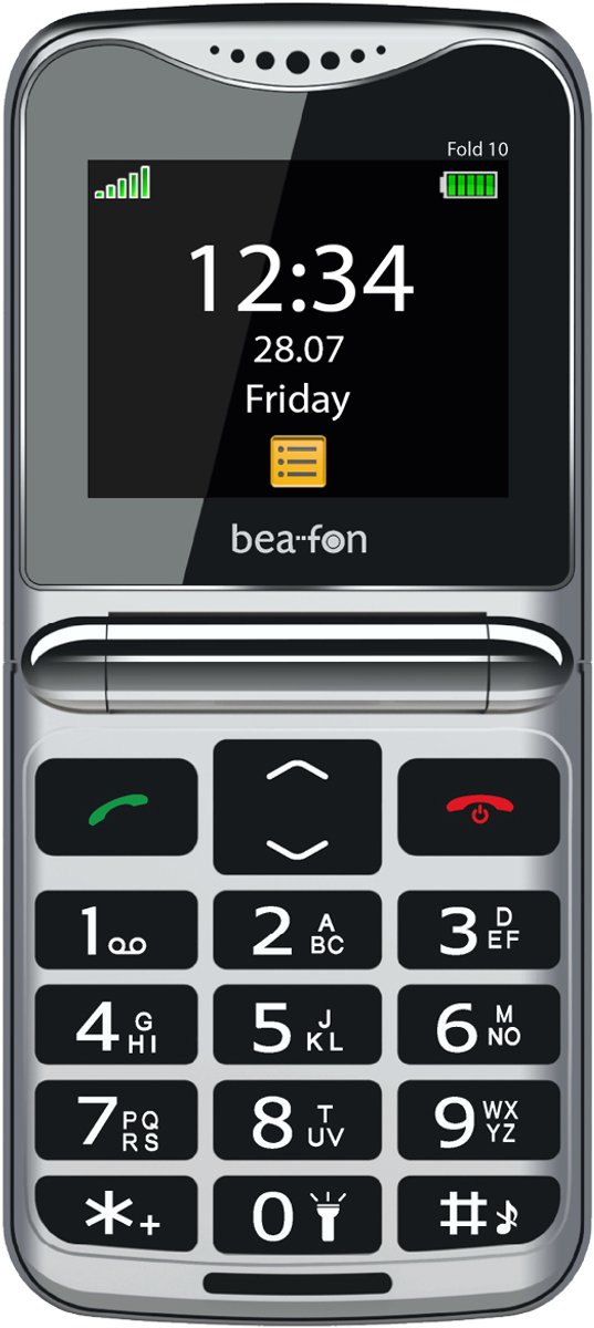 Cellulare a conchiglia senior beafon Fold 10 Nero
