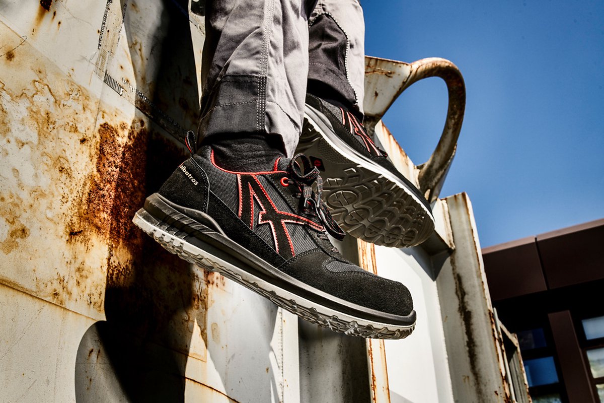 Albatros CLIFTON MID SRC 638700210000040 Stivali di sicurezza S3 Taglia delle scarpe (EU): 40 Nero, Rosso 1 Paio/a