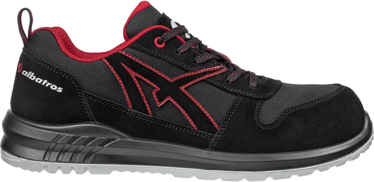Albatros CLIFTON LOW SRC 648700210000042 Scarpe di sicurezza S3 Taglia delle scarpe (EU): 42 Nero, Rosso 1 Paio/a