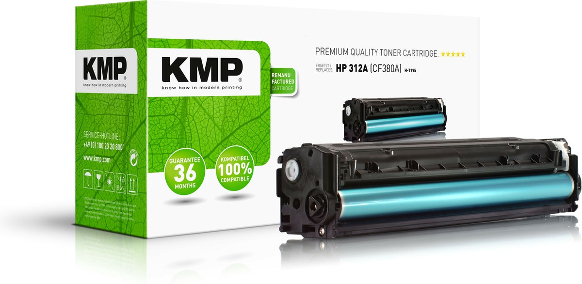 KMP Toner sostituisce HP 312A, CF380A Compatibile Nero 2400 pagine H-T195 2528,0000