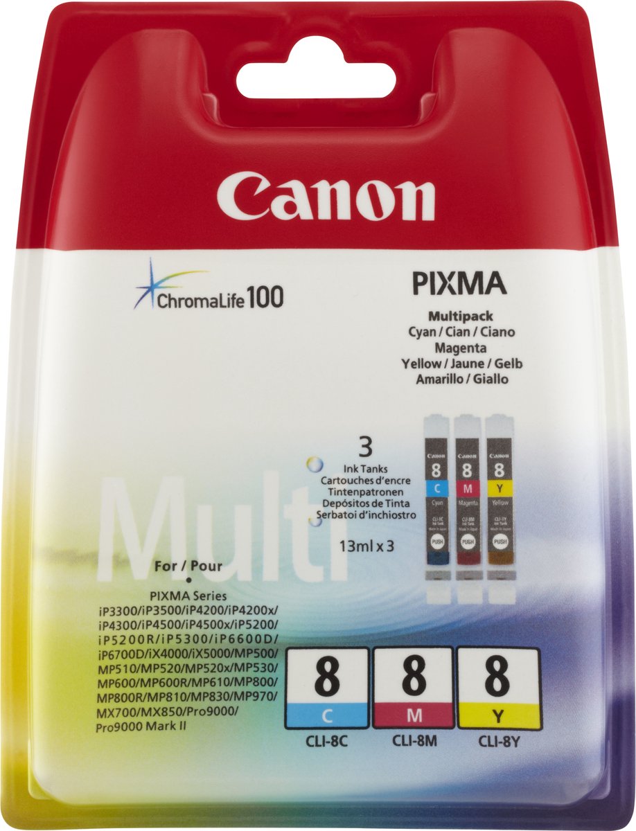Canon CLI-8 / 0621B029 C/M/Y Multi Pack