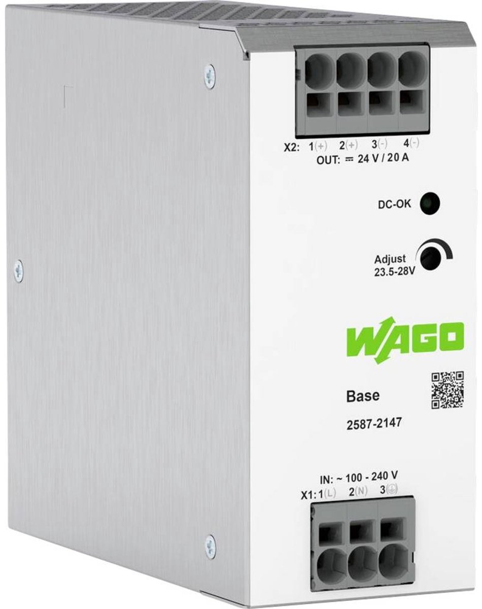 WAGO 2587-2147 Alimentatore per guida DIN 24 V/DC 20 A 480 W Num. uscite:1 x Contenuto 1 pz.
