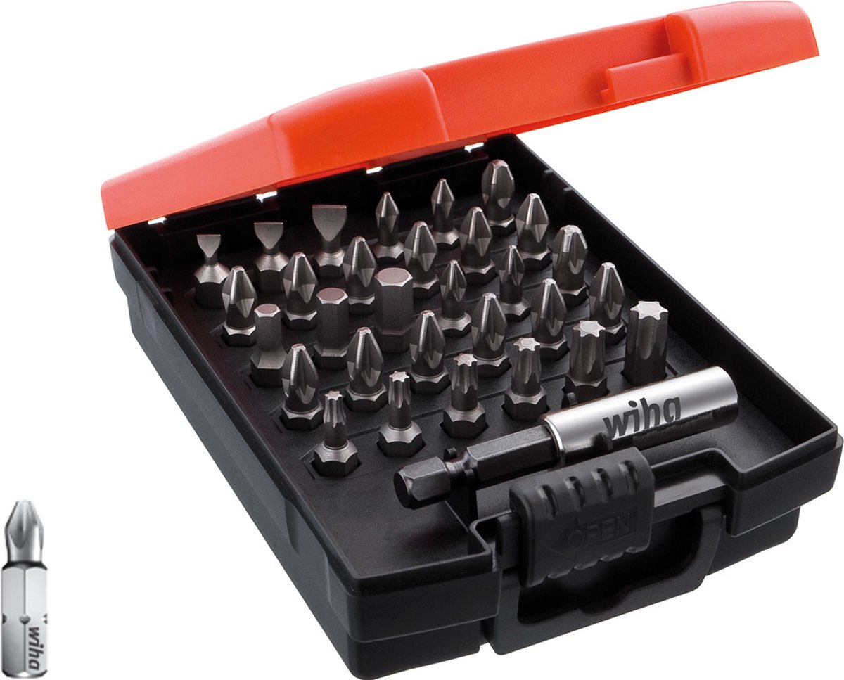 Wiha 26252 26252 Kit inserti 11 parti Taglio, Croce Phillips, Croce Pozidriv, Brugola interna, TORX interno