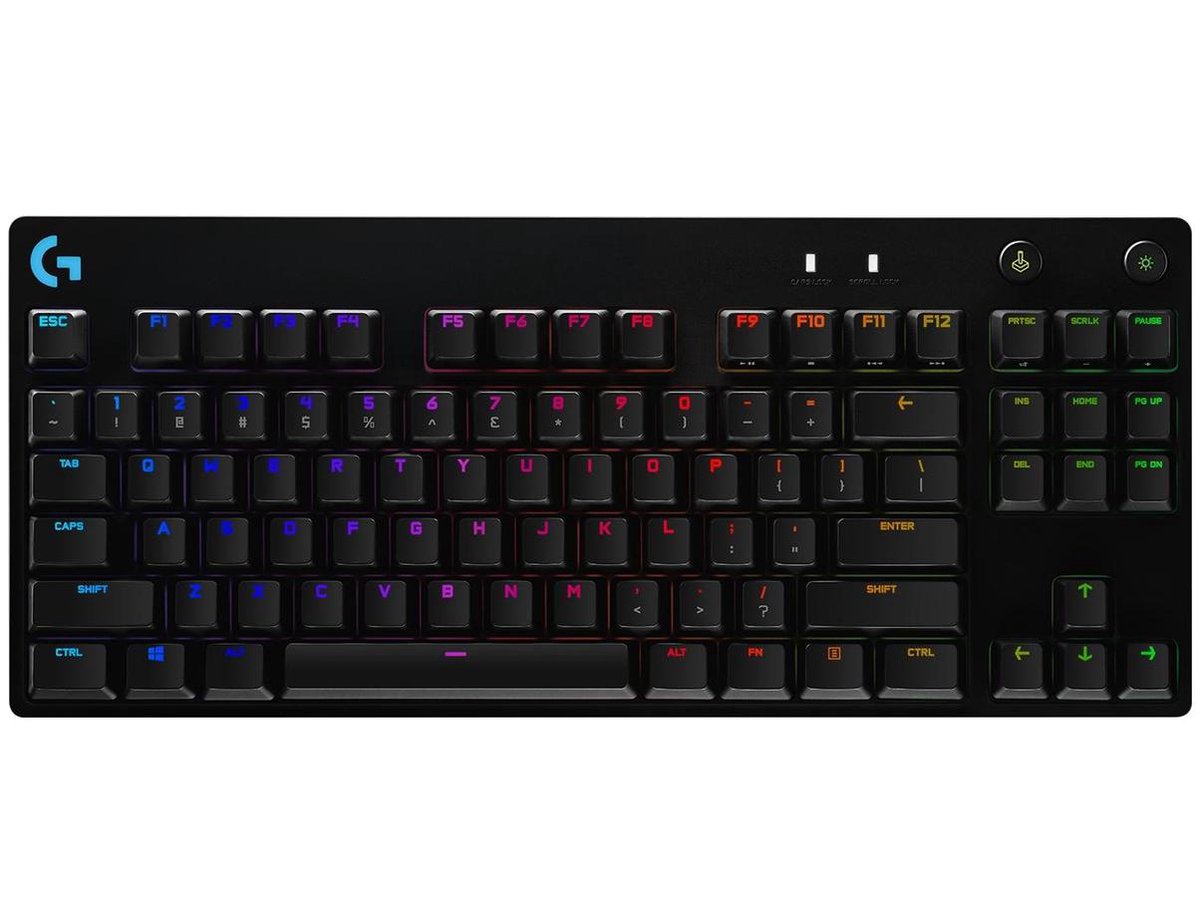 Logitech G PRO Cablato Tastiera da gioco Switch: blu Francese, AZERTY Nero