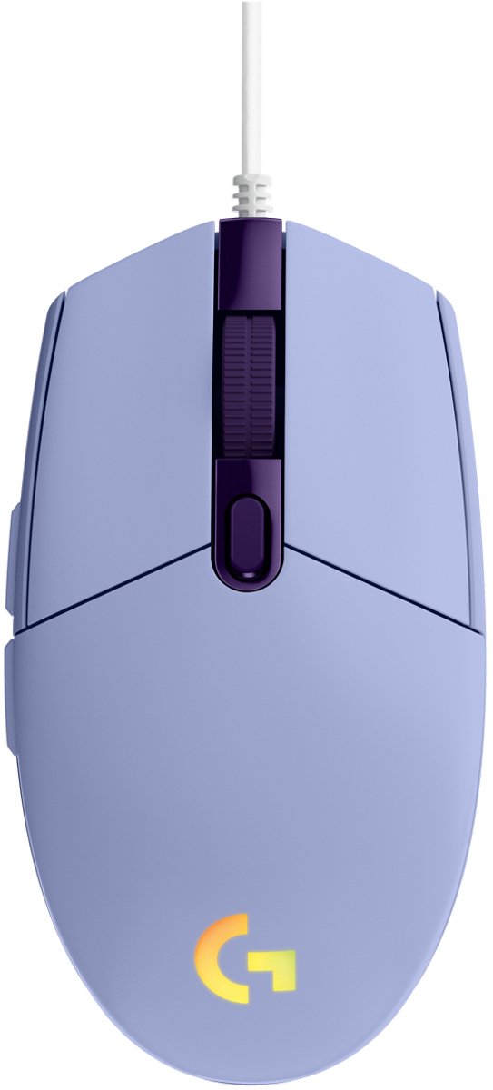 Logitech G203 LIGHTSYNC Mouse da gioco Cablato Viola 6 Tasti 8000 dpi Illuminazione RGB