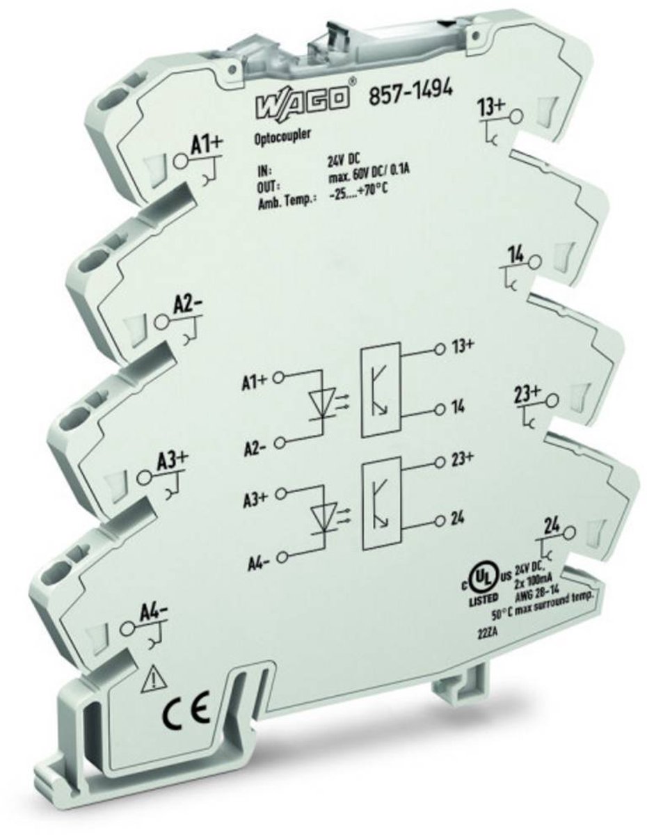 WAGO Relè optoaccoppiatore 857-1494 0.1 A Tens.comm.max: 60 V/DC 1 pz.