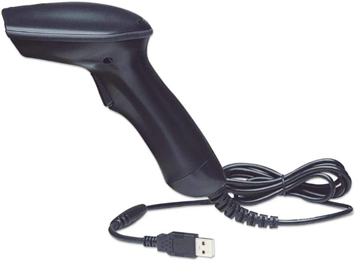 Barcode scanner Manhattan 460835 USB-Kit CCD Nero Scanner portatile USB