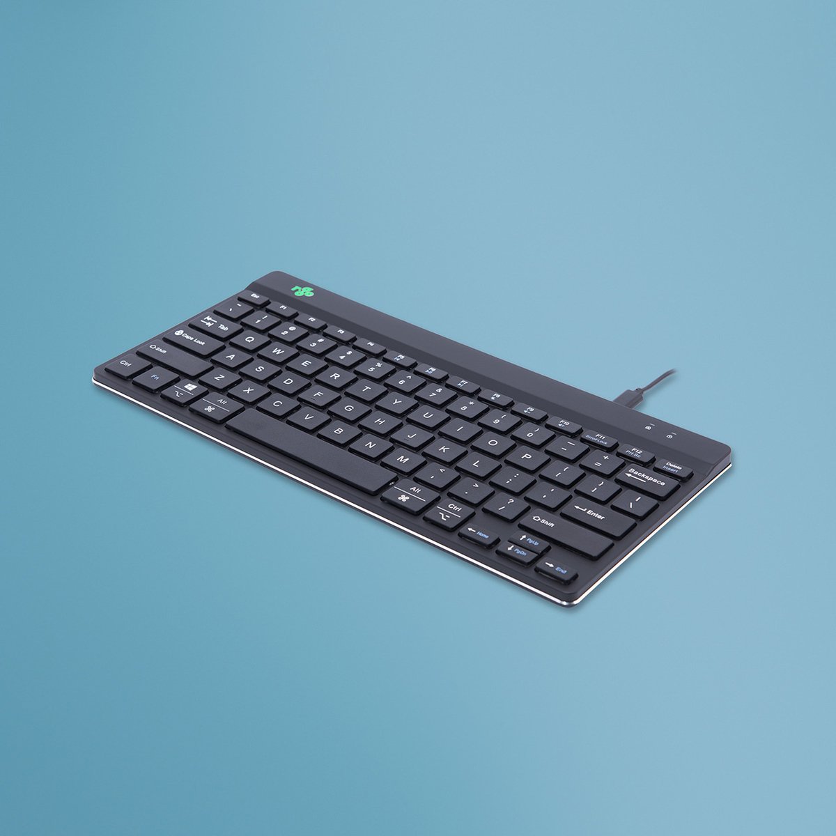 R-GO Tools Compact Break (RGOCOUKWDBL) Cablato Tastiera Inglese UK, QWERTY Nero Ergonomico