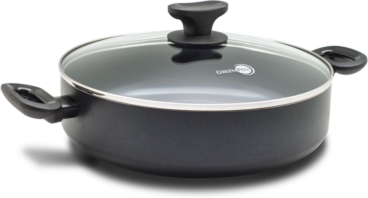 GreenPan Sartén para saltear con tapa Torino 28 cm