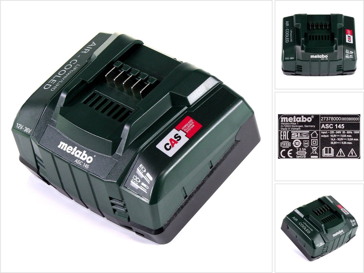Metabo ASC 145 Caricabatterie rapido 627378000