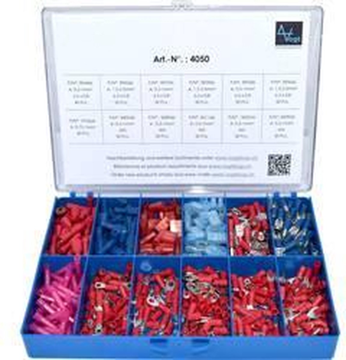 Vogt Verbindungstechnik 4050 Assortimento di capicorda a compressione 0.50 mm² 2.50 mm² Rosso, Blu 525 pz.
