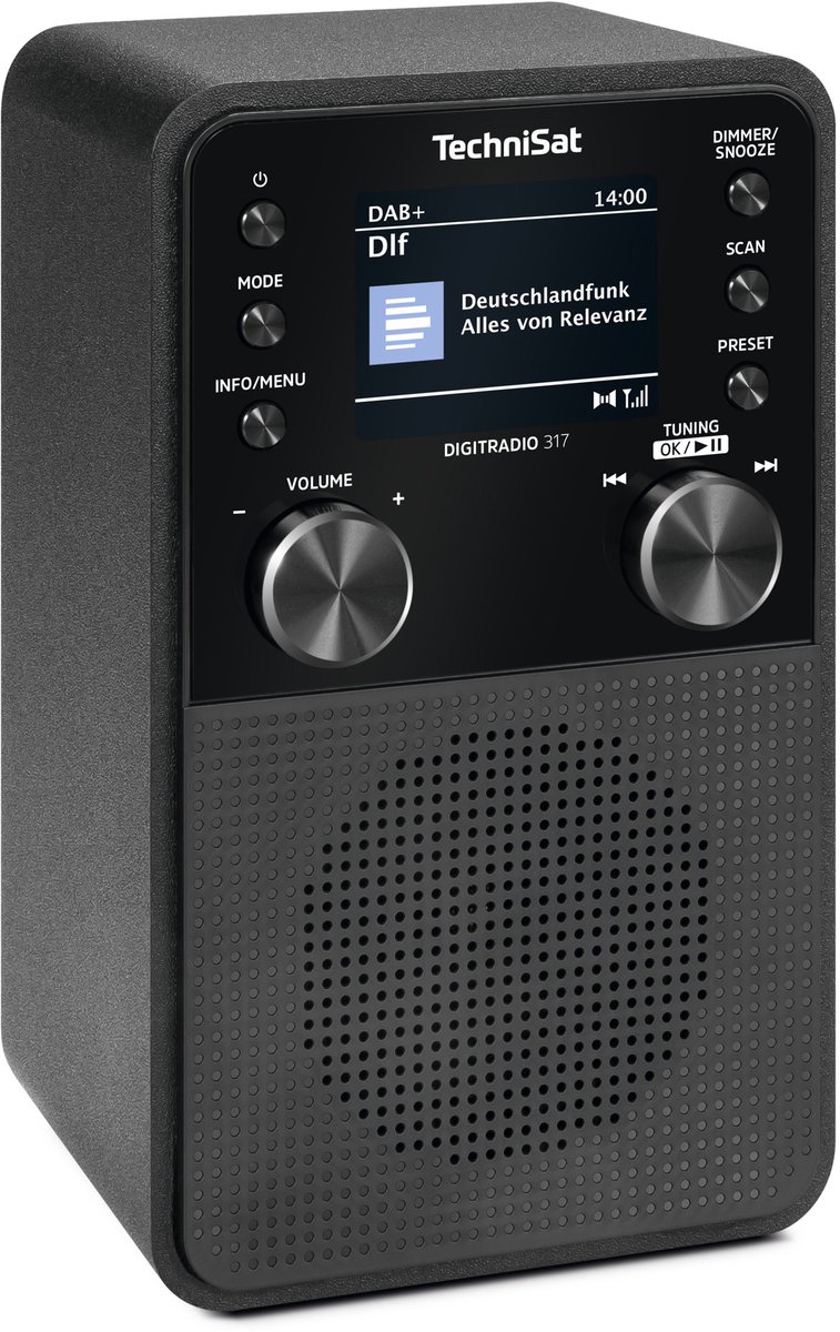 TechniSat DIGITRADIO 317 Radio da tavolo DAB+, FM FM, DAB+, Bluetooth, AUX Funzione allarme Nero