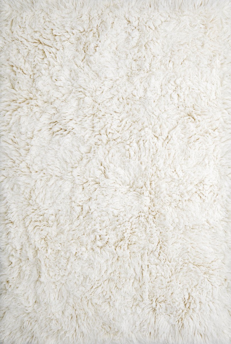 Layered Alfombra Shaggy 200x300 cm Bone White