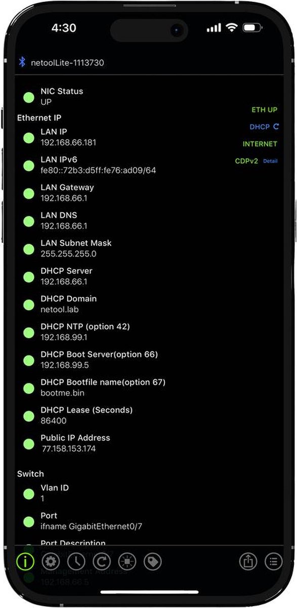 Tester per reti di telecomunicazione NE1E Netool IO Lite Smarter Rete
