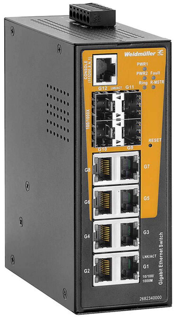 Weidmüller 2682340000 IE-SW-AL12M-8GT-4GESFP Switch ethernet industriale 10 / 100 / 1000 MBit/s