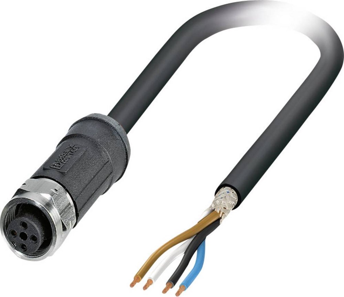 Phoenix Contact 1454163 Connettore confezionato per sensore o attuatore M12 Presa dritta 5.00 m Numero di poli: 4 1 pz.