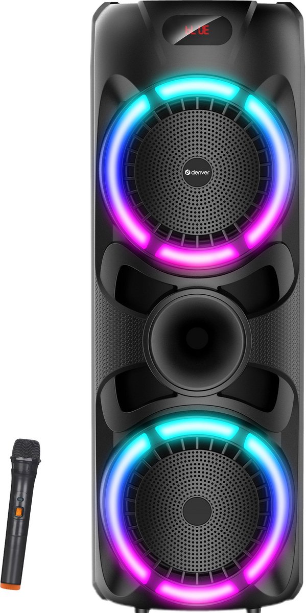 DENVER BPS-459 - Portable Karaoke & Party Speaker - 2x200W - Bluetooth