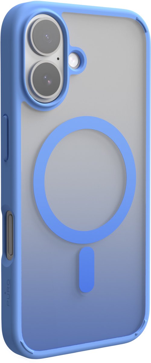 sbs mobile Cover Apple iPhone 16 Blu Compatibile con MagSafe, Anti urti PUIPC1661GRADBLUE