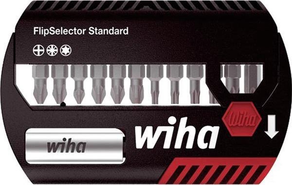 Wiha FlipSelector 39060 Kit inserti 13 parti Croce Phillips, Croce Pozidriv, TORX incl. porta inserti