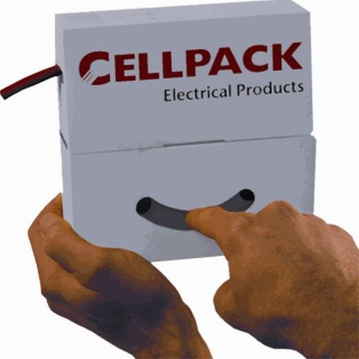 CellPack 144460 Termoretraibile senza colla Grigio 25.40 mm 12.70 mm Restringimento:2:1 4 m