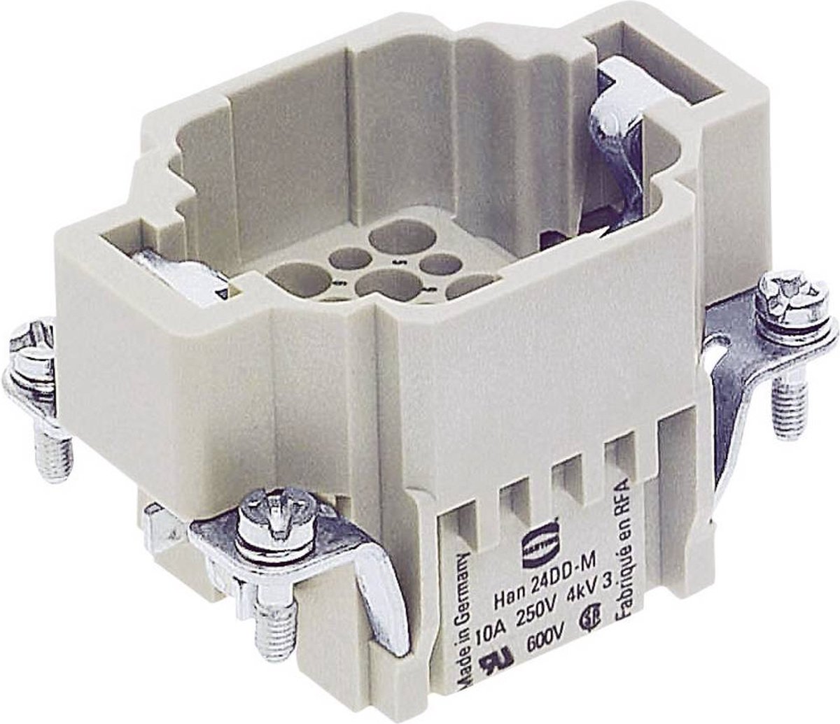 HARTING 09160243001 Inserto maschio Han® DD 24 + PE A crimpare 1 pz.