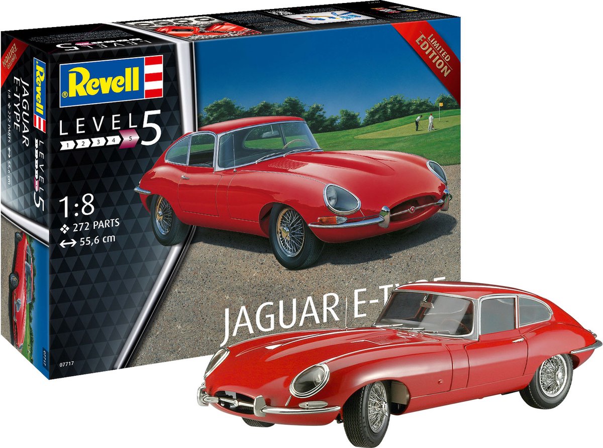 Automodello in kit da costruire Revell 07717 Jaguar E-Type 1:8