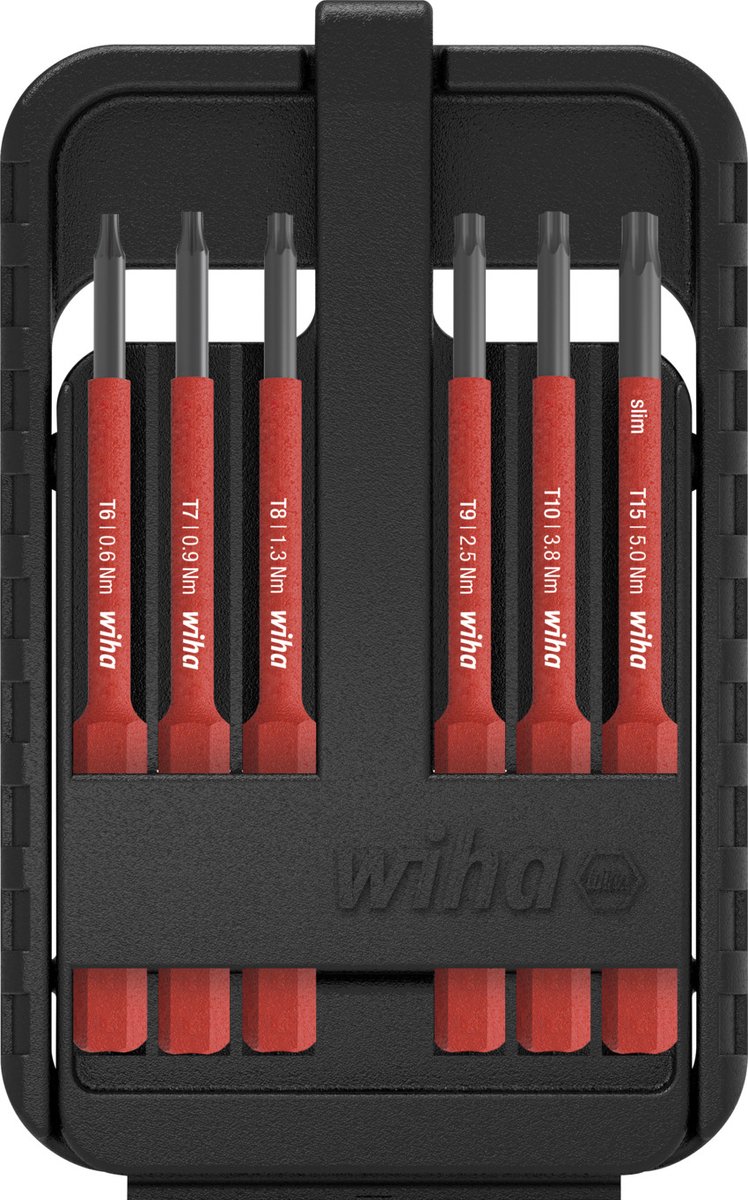 Wiha 43154 VDE Kit di punte intercambiabili per giraviti 6 parti TORX