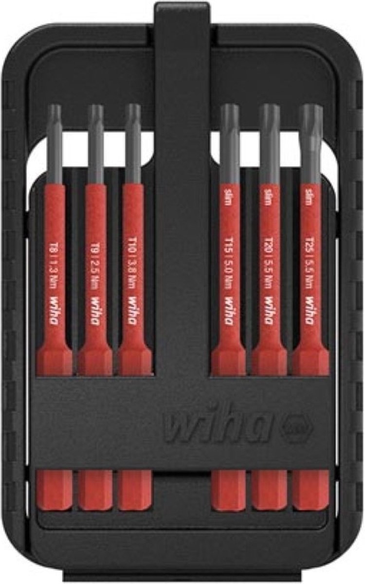 Wiha Bit-Set slimBit electric 6tlg Torx VDE Kit di punte intercambiabili per giraviti 6 parti TORX