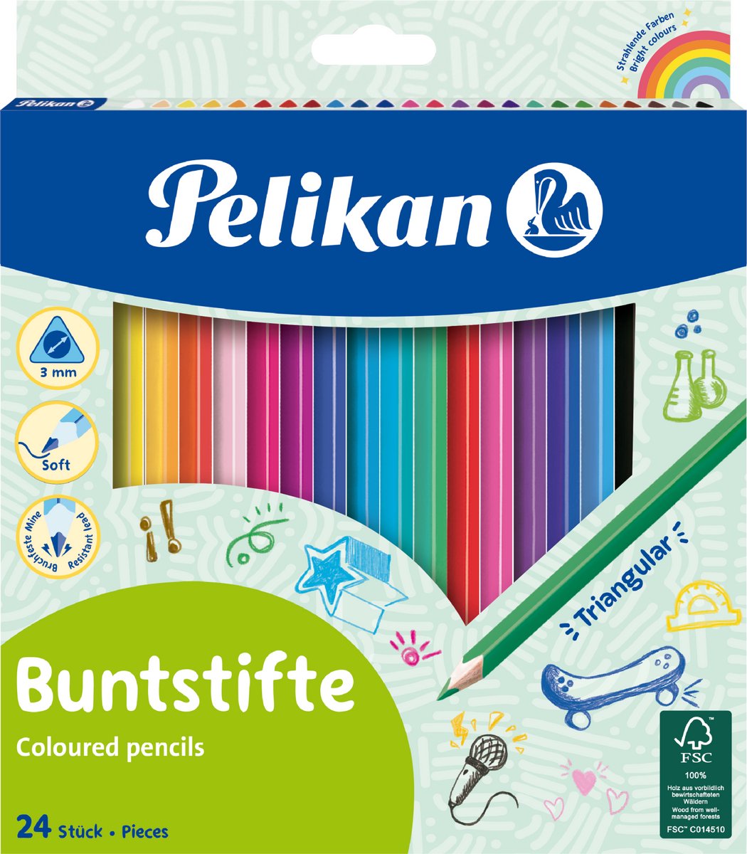 Pelikan Farveblyanter, 24 stk.