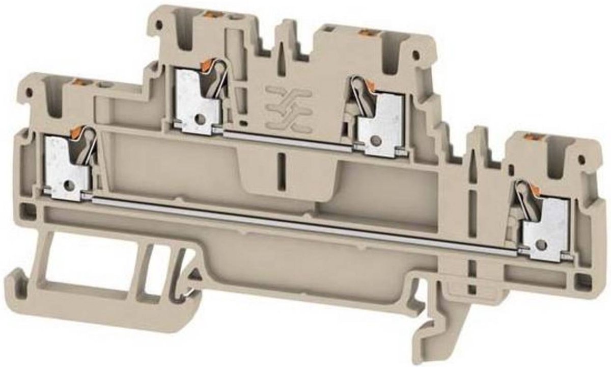 Weidmüller 2469370000 Morsetto doppio passante 3.50 mm A molla Beige 50 pz.