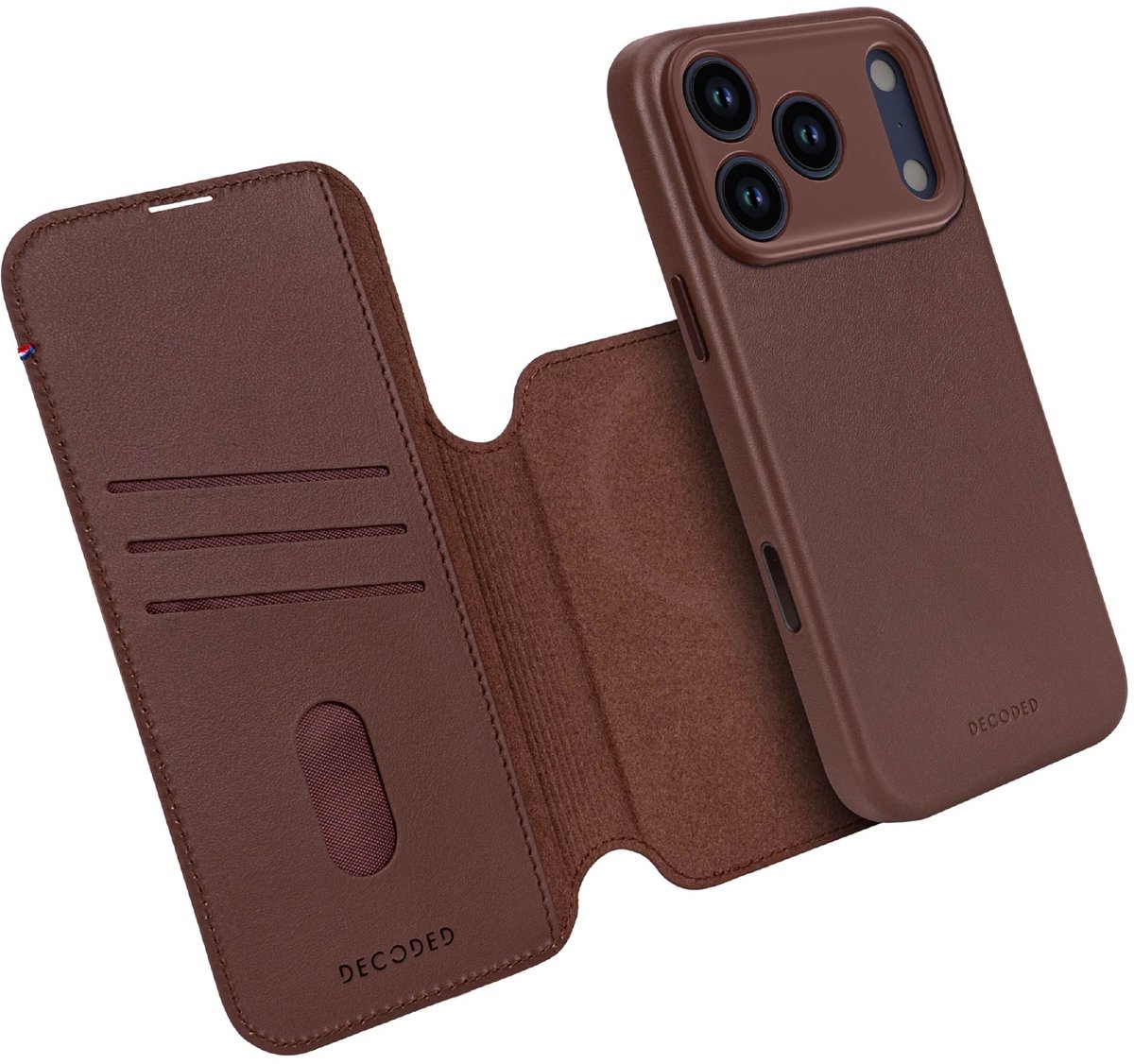 Decoded - Leather Detachable Wallet for iPhone 17 Pro - Chocolat Brown