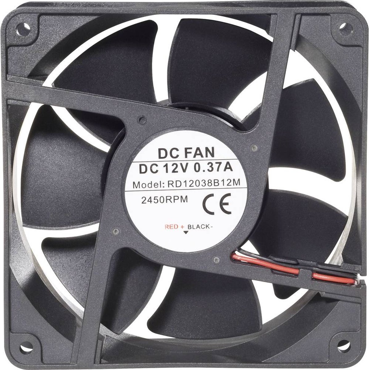 Ventola assiale da 12 V/DC 172 m³/h (L x P x A) 120 x 120 x 38 mm Conrad Components RD12038B12M