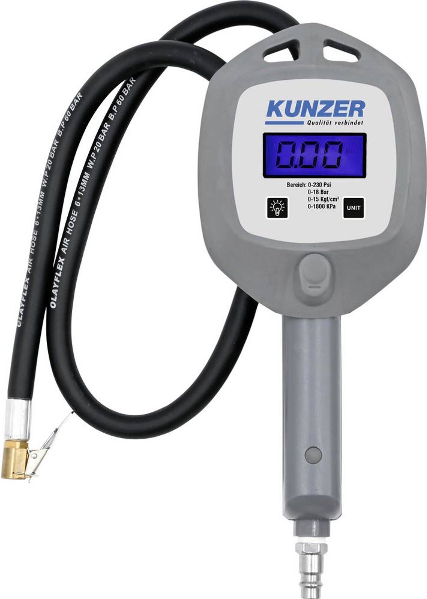 Kunzer 7HRD01 Manometro digitale Campo di misura pressione dellaria (intervallo) 18 bar (max.)