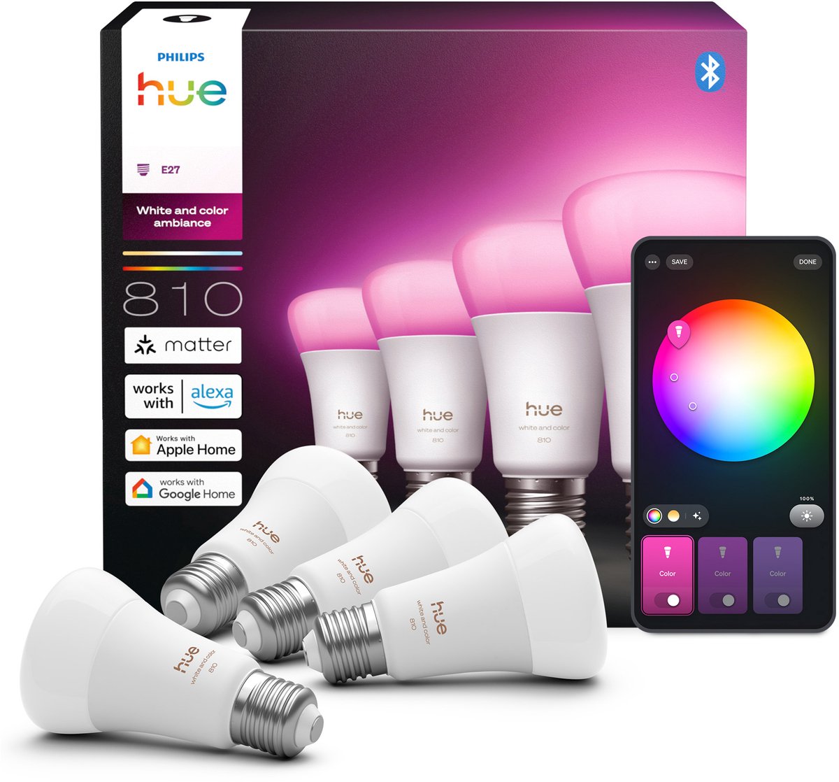 Philips Lampadina LED 929003853407 ERP: D (A - G) Hue White & Col. Amb. E27