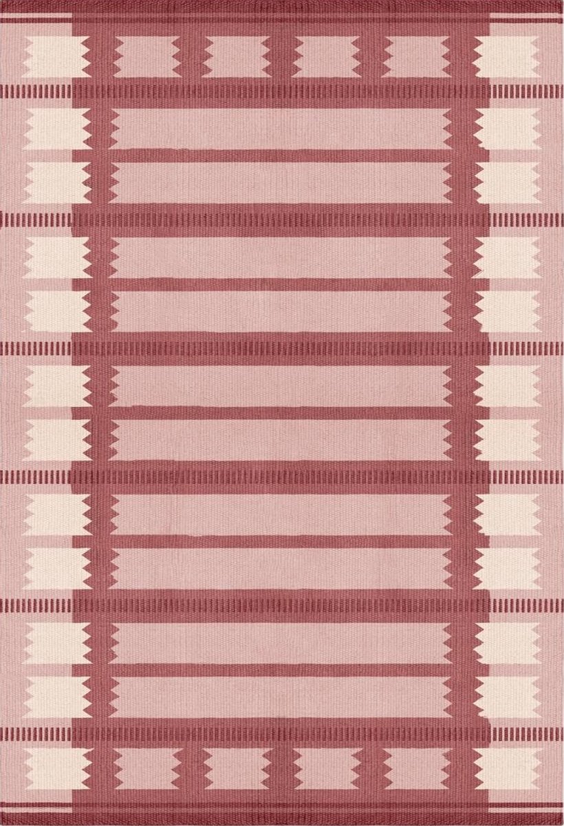 Layered Alfombra de lana Röllakan Iris Rasberry, 200x300 cm