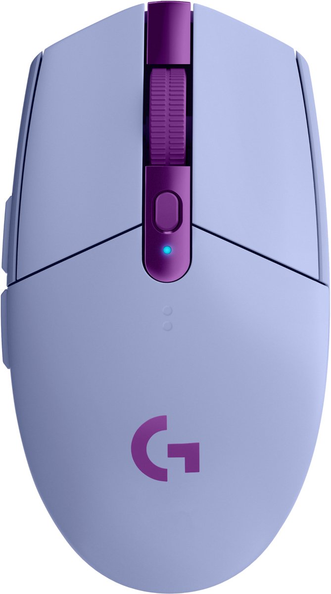Logitech G305 Lightspeed Mouse da gioco Bluetooth® Ottico Viola 6 Tasti 12000 dpi Illuminato, Ergonomico