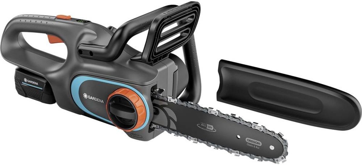 GARDENA Akku-Kettensäge PowerSaw 250/18V Ready-To-Use a batteria Sega a catena a batteria incl. batteria ricaricabile 18 V Lunghezza della lama 250 mm