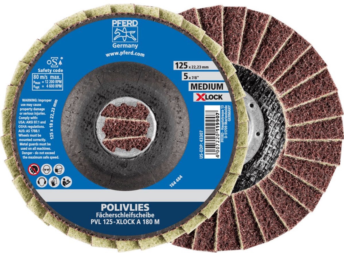 PFERD TOOLS 44694212 Disco lamellare Diametro 125 mm 5 pz.
