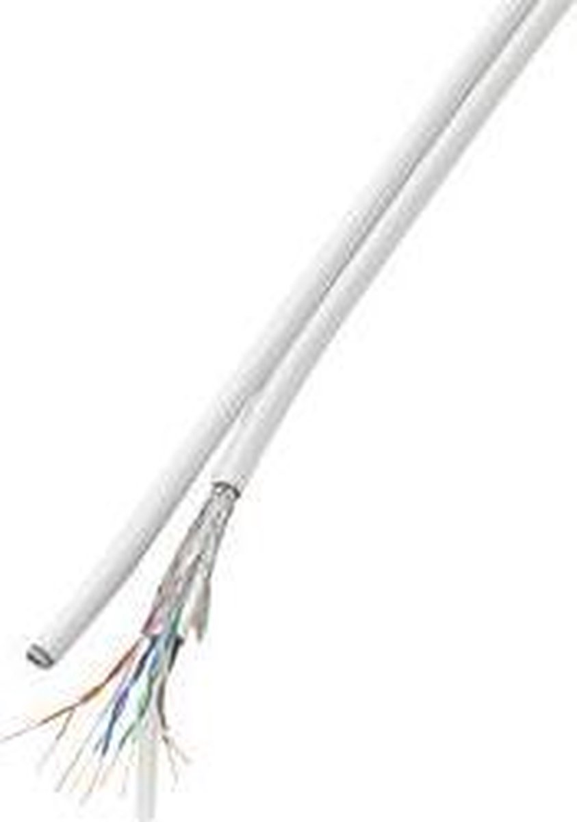 TRU COMPONENTS Duplex-Cavo di rete CAT 6 SF/UTP 4 x 2 x 0.196 mm² Bianco 50 m