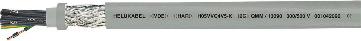 HELU H05VVC4V5-K (NYSLYCYÖ-JZ) Cavo di controllo e comando 4 G 2.5 mm² Grigio 13110 100 m