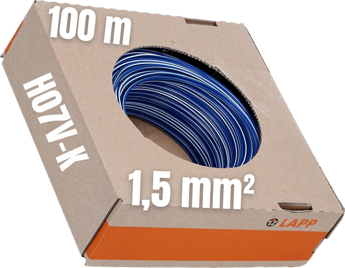 LAPP 4520921/100 Filo singolo H07V-K 1 x 1.5 mm² Bianco blu scuro 100 m