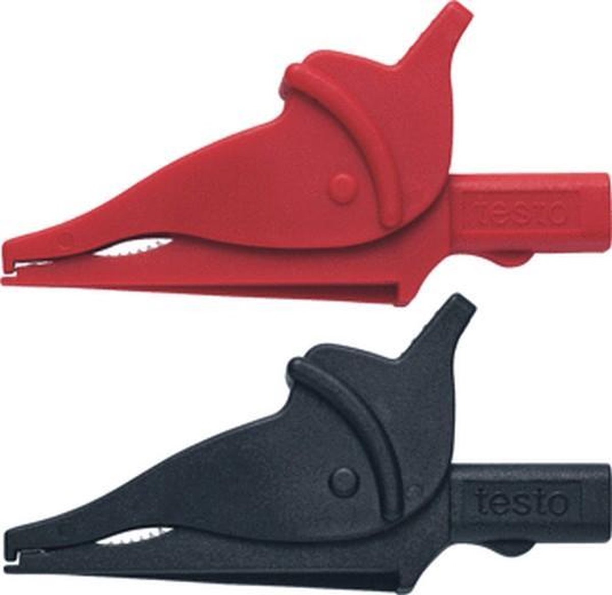 testo 0590 0008 Kit morsetti a coccodrillo Presa 4mm CAT III 600 V Nero, Rosso