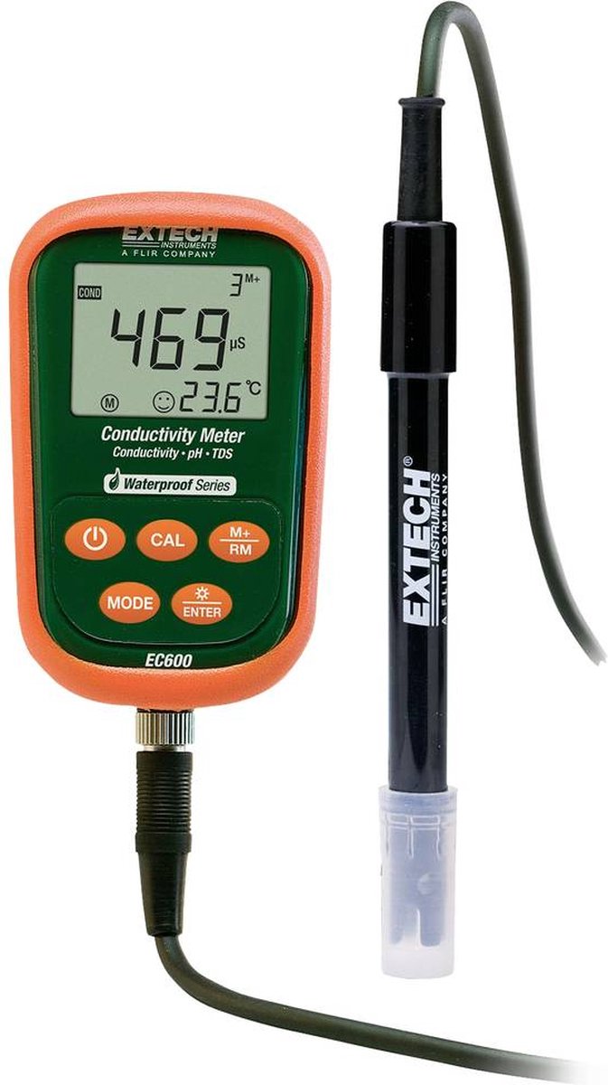 Extech EC600 Misuratore pH pH, Conduttività, Temperatura, Resistenza, mV, tds,, Contenuto di sale;