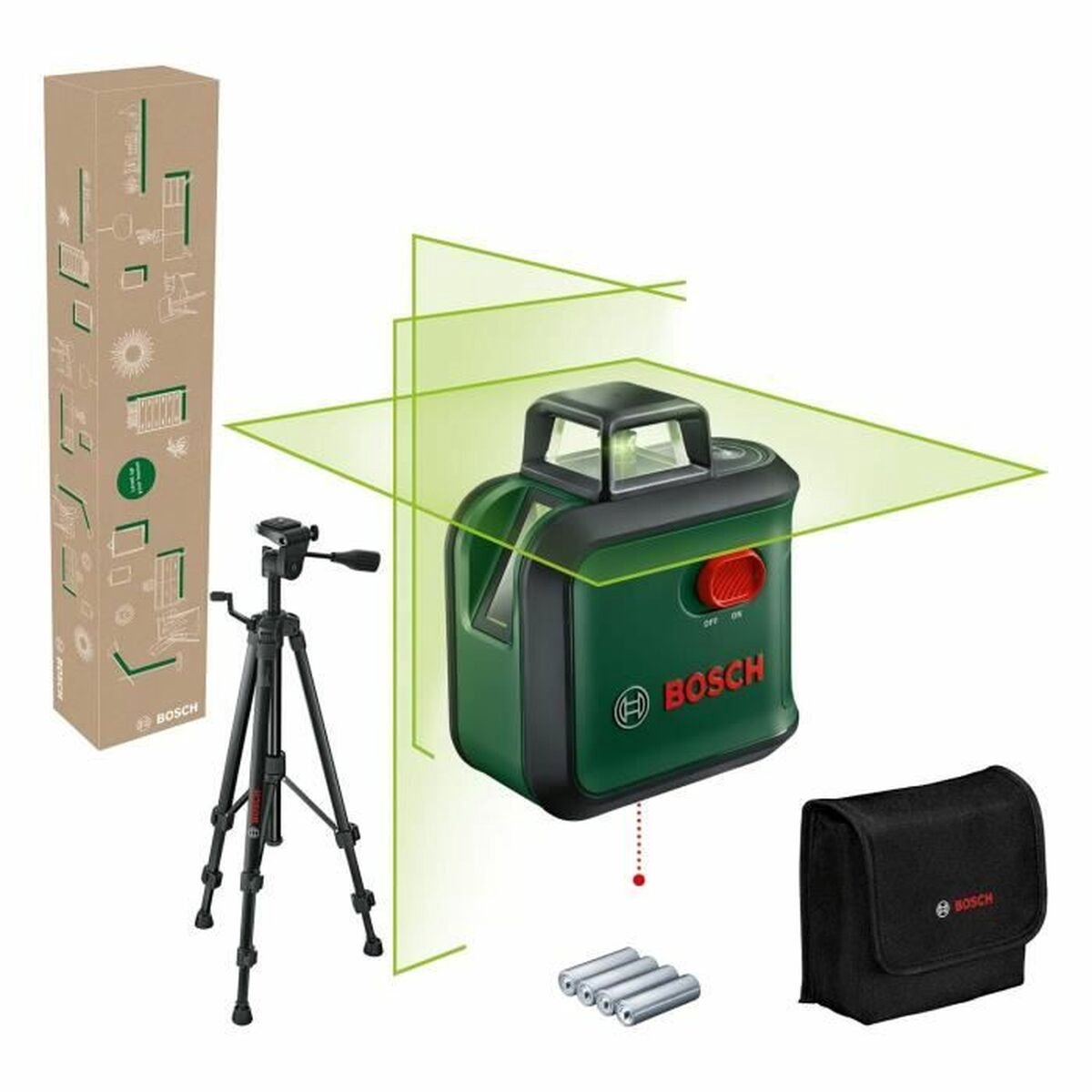 Bosch Home and Garden AdvancedLevel 360 Set Laser a croce Raggio di azione (max.): 12 m