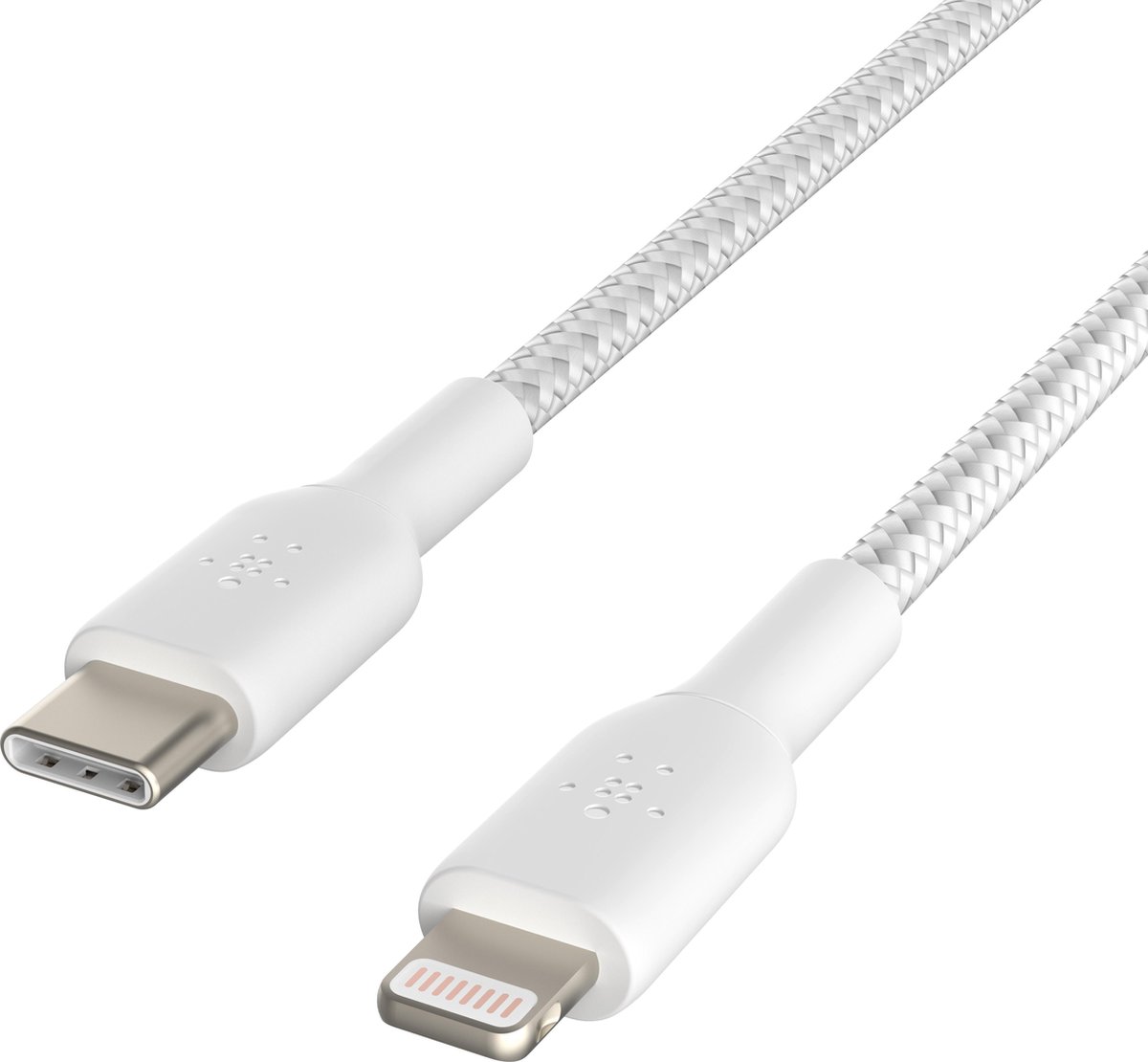 Belkin BoostCharge USB-C to Lightning Cable - Braided - 2m - White
