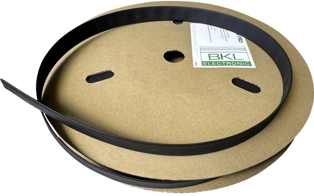 BKL Electronic 074428 Guaina termoretraibile Nero 12 mm 4 mm Restringimento:3:1 50 m