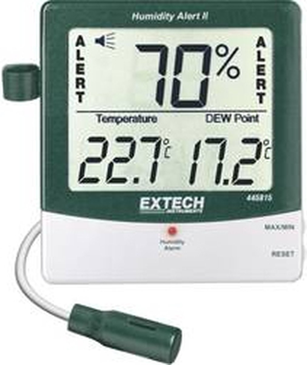 Extech 445815 Igrometro 10 % ur 99 % ur Indicatore punto di rugiada e allerta muffa